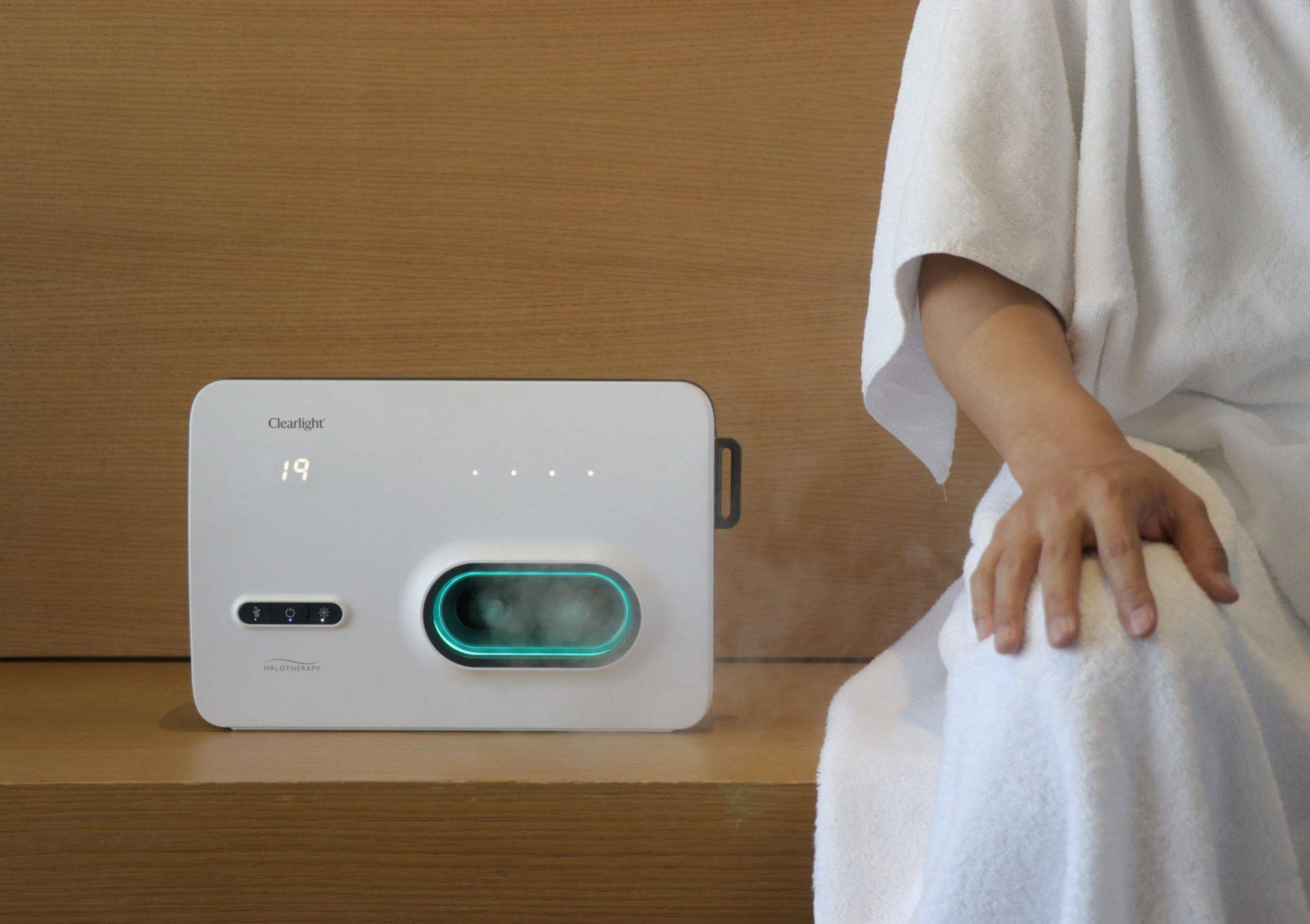 Halo on Bench with Person